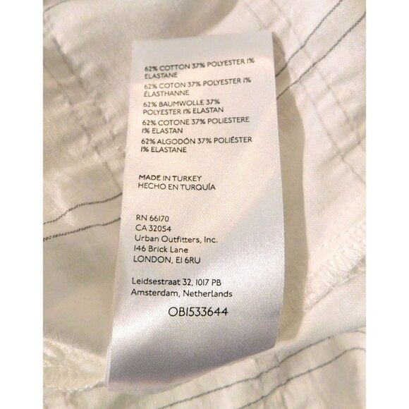 Anthropologie Top L White Tunic Length Blouse 3/4 Sleeve Cuff Cotton Blend - Picture 9 of 9